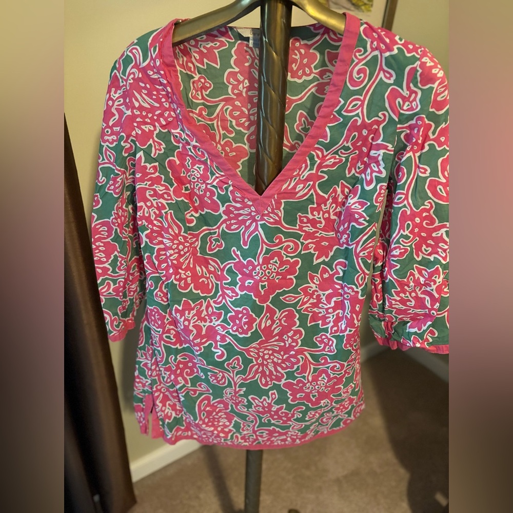 Boden Pink and Orange Graphic Tunic